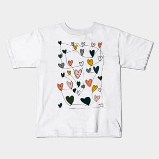 Continuous Love Hearts Kids T-Shirt